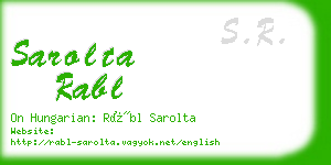 sarolta rabl business card